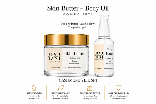 Cashmere Veil Combo Set (8oz Butter + Body Oil)