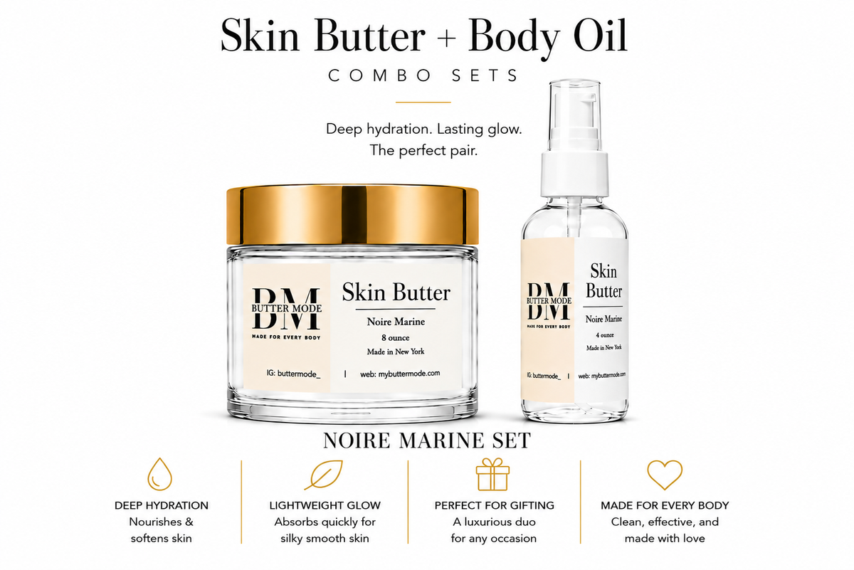 Noire Marine Combo Set (8oz Butter + Body Oil)